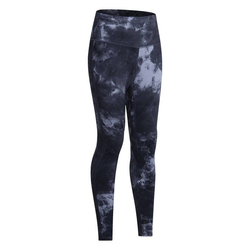 ANNIEGO spring and summer new tie-dyed yoga pants leggings women's  high-waisted running fitness elastic sports leggings – Annie International
